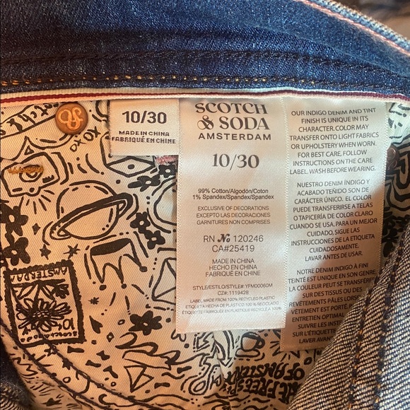 Scotch & Soda NWT THE CURRENT High Rise Barrel Leg Button Fly Denim Jeans 10/30 - Picture 11 of 16